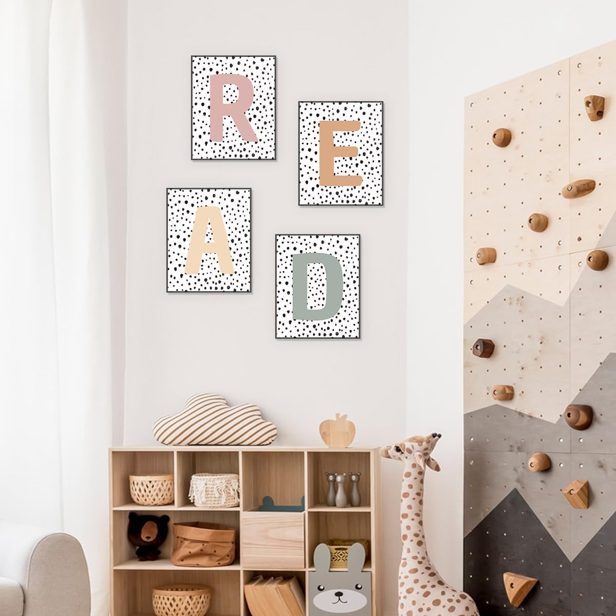 PLKMN Classroom Decor, Boho Classroom Must Haves Homeschool Decor Set of 4, Reading Nook Read Signs for Library Kindergarten 8x10 (Unframed)