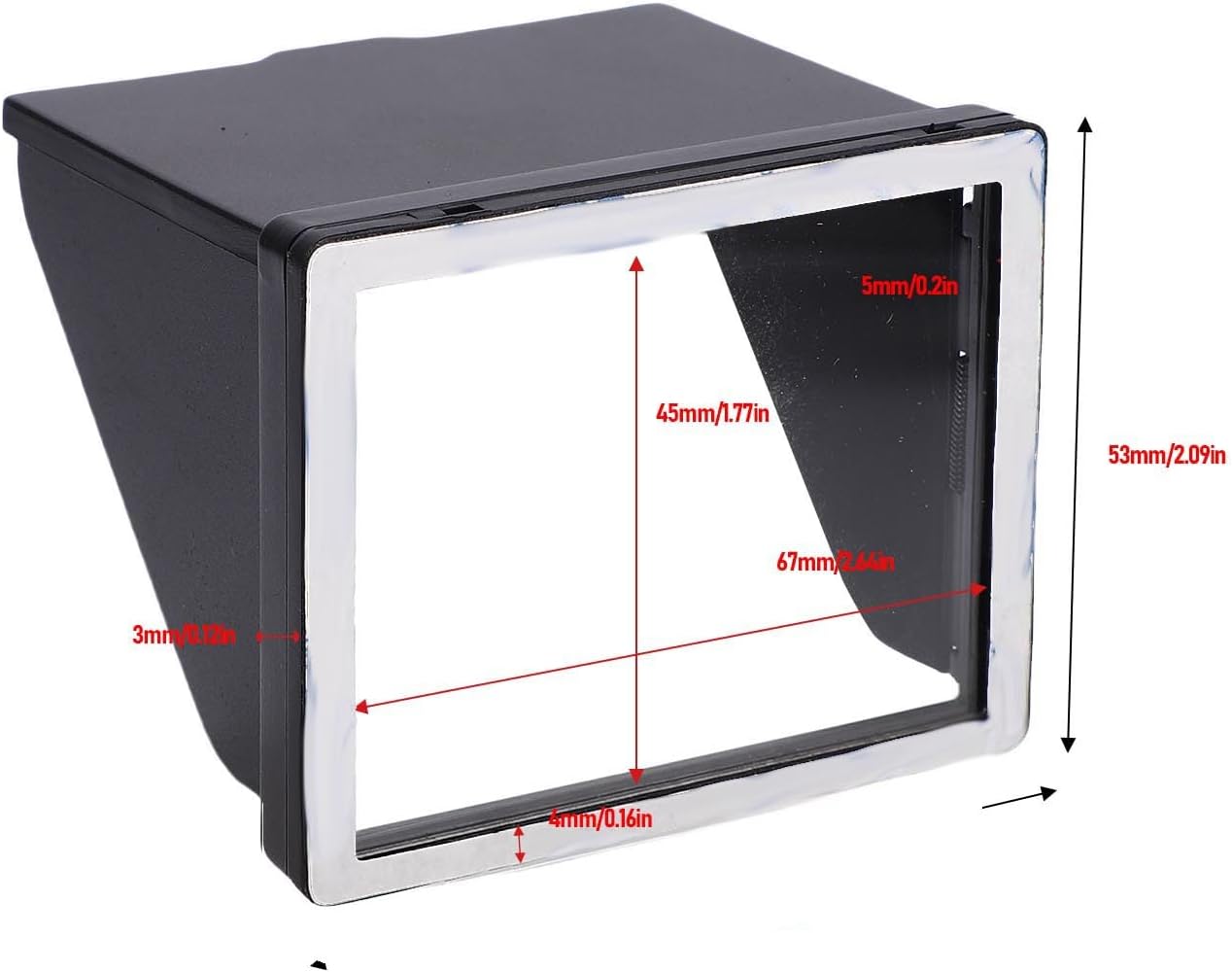 3.2 Inch XUMIUZIY LCD Screen Hood, Foldable Camera Sun Shade Cover, ABS Flocking Universal Viewfinder Sunshade