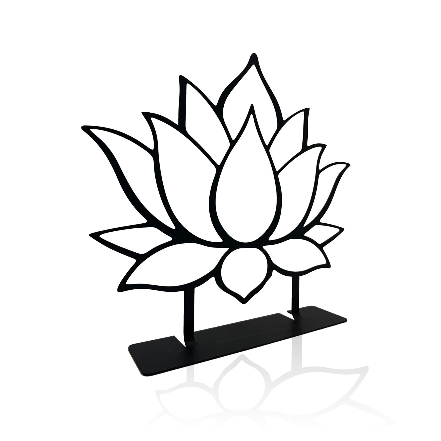 DASIMAT Metal Lotus Flower Tabletop Decor, Lotus Abstract Table Decor, Meditation Accessories, Zen Flower Art, Flower Center Pieces Decoration for Table, Spiritual Gifts