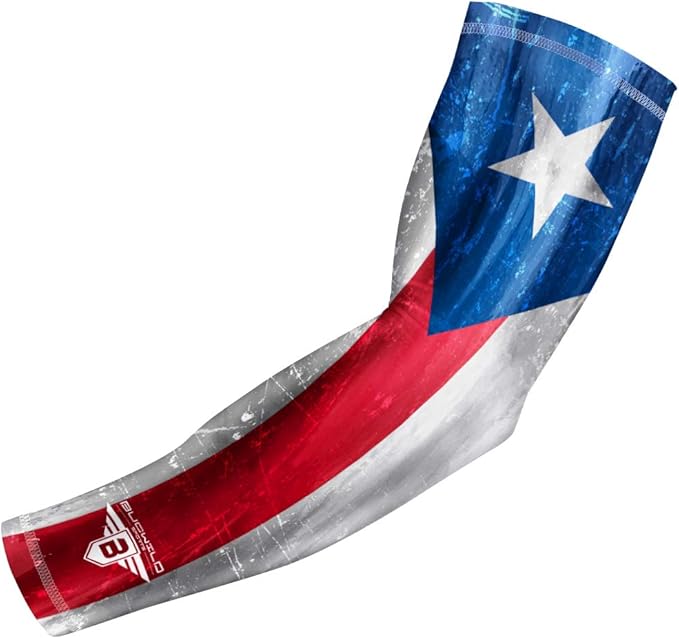Bucwild Sports Flag Compression Arm Sleeve - Perfect for Baseball Basketball Football - Youth & Adult Sizes