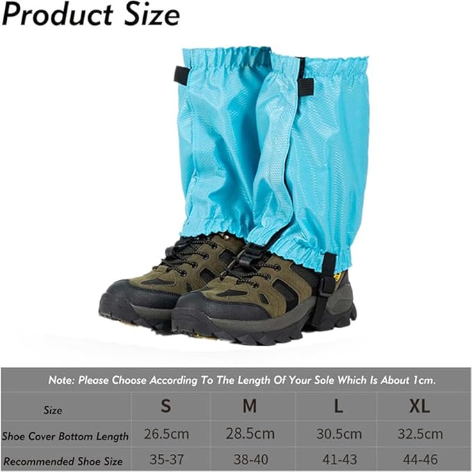 Ankle Gaiters,Lightweight Adjustable Leg Gaiters for Men Women, Waterproof Hiking Gaiters for Snow,Trail Running,Hiking,Hunting,Walking,Skiing