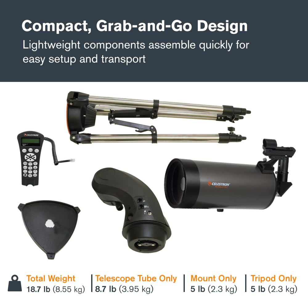 Celestron - NexStar 127SLT Computerized Telescope - Compact and Portable - Maksutov-Cassegrain Optical Design - SkyAlign Technology - Computerized Hand Control - 127mm Aperture