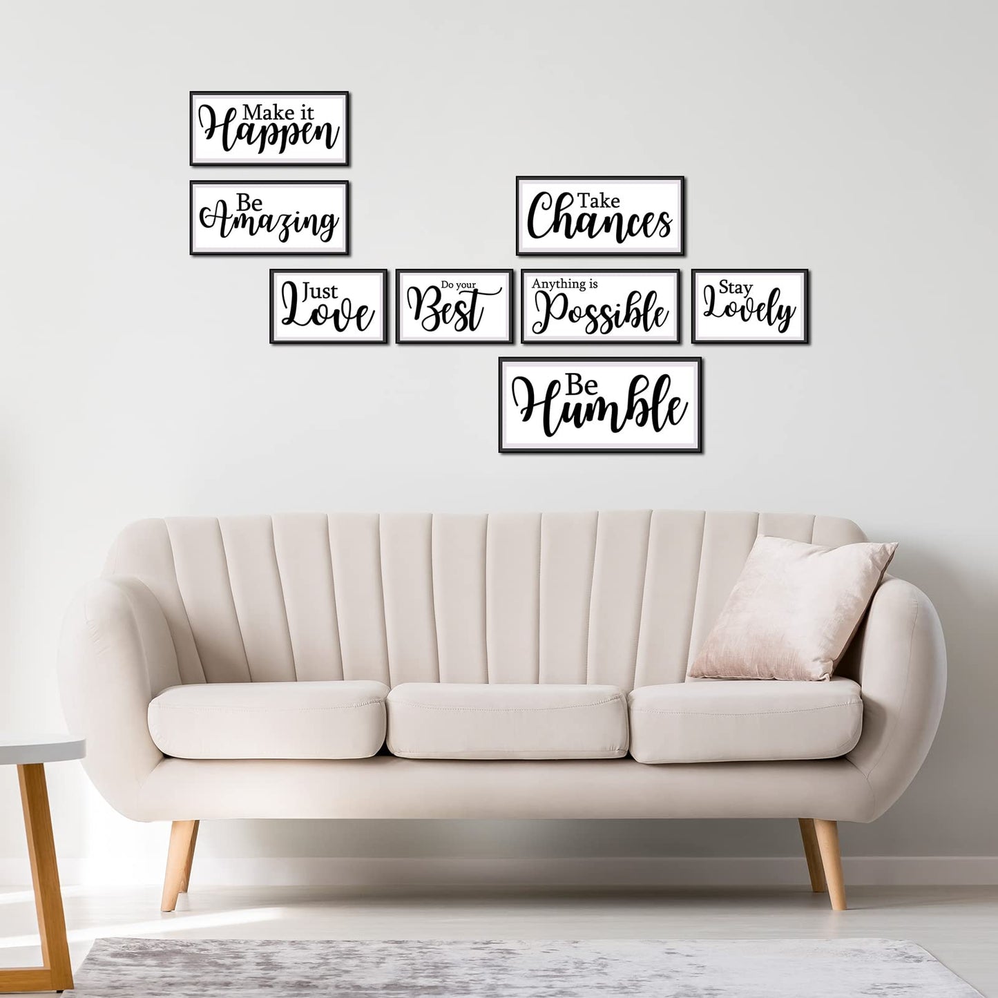 Leinuosen 25 Pcs Inspirational Wall Decal Motivational Quote Peel and Stick Vinyl Wall Quotes Stickers Removable Positive Saying for DIY Bedroom Living Room Office Art Decor