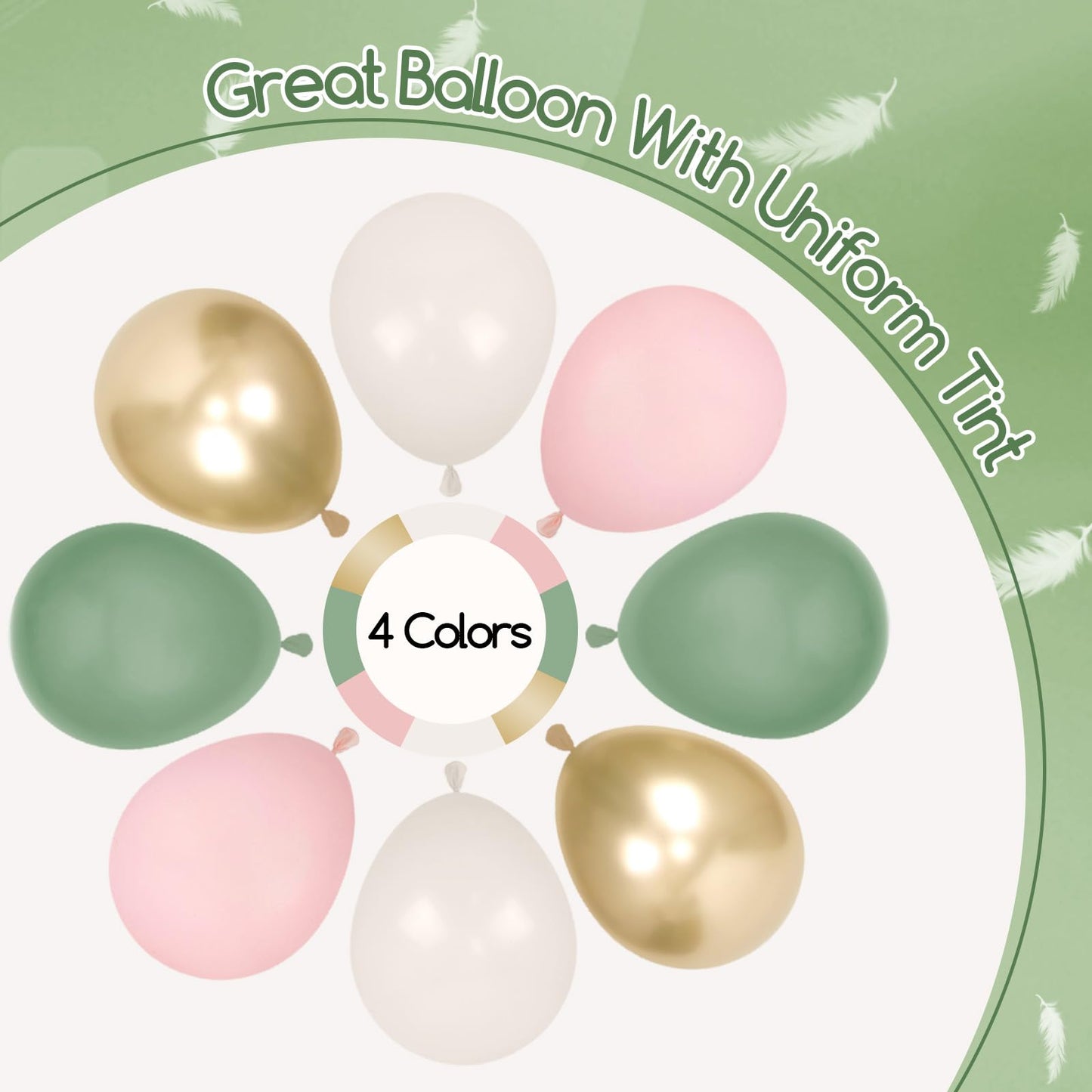 Pink and Sage Green Birthday Decorations with Light Pink Sage Green Sand White Metallic Gold Foil Balloons Fringe Curtain Banner for Happy Birthday Decorations for Women