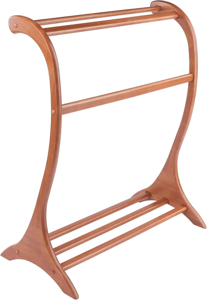 Winsome Bella Blanket Rack in Teak Finish