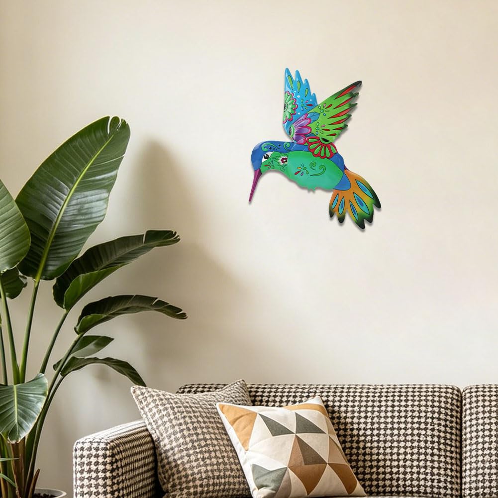 VEWOGARDEN Hummingbird Wall Art, Large Outdoor Metal Hanging Wall Decor for Home Outside Patio Garden Fence Decorations