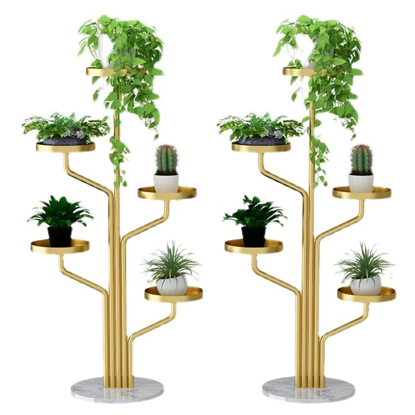 Plant Shelf Flower Stand Balcony Indoor Floor-Standing Flower Pot Stand Removable Succulent Rack Wrought Iron Simple Living Room Plant Shelf Flower St (Black 100cm)