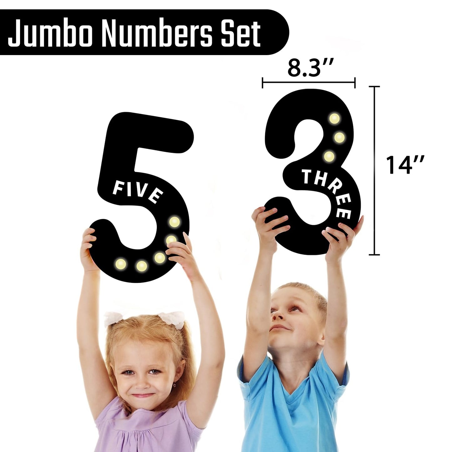 Qyeahkj Jumbo Numbers Black Bulletin Board Educational Math Posters for Kids Toddlers Teacher Must Haves for Classroom Elementary Learning Wall Supplies Number Preschool Classroom Decorations Students