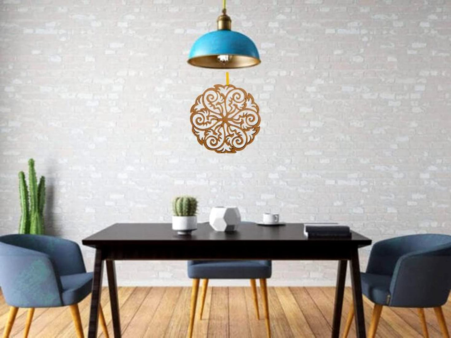 Purpledip Wooden Laser Cut Wall Hanging: Mandala Art, Unfinished (12388)