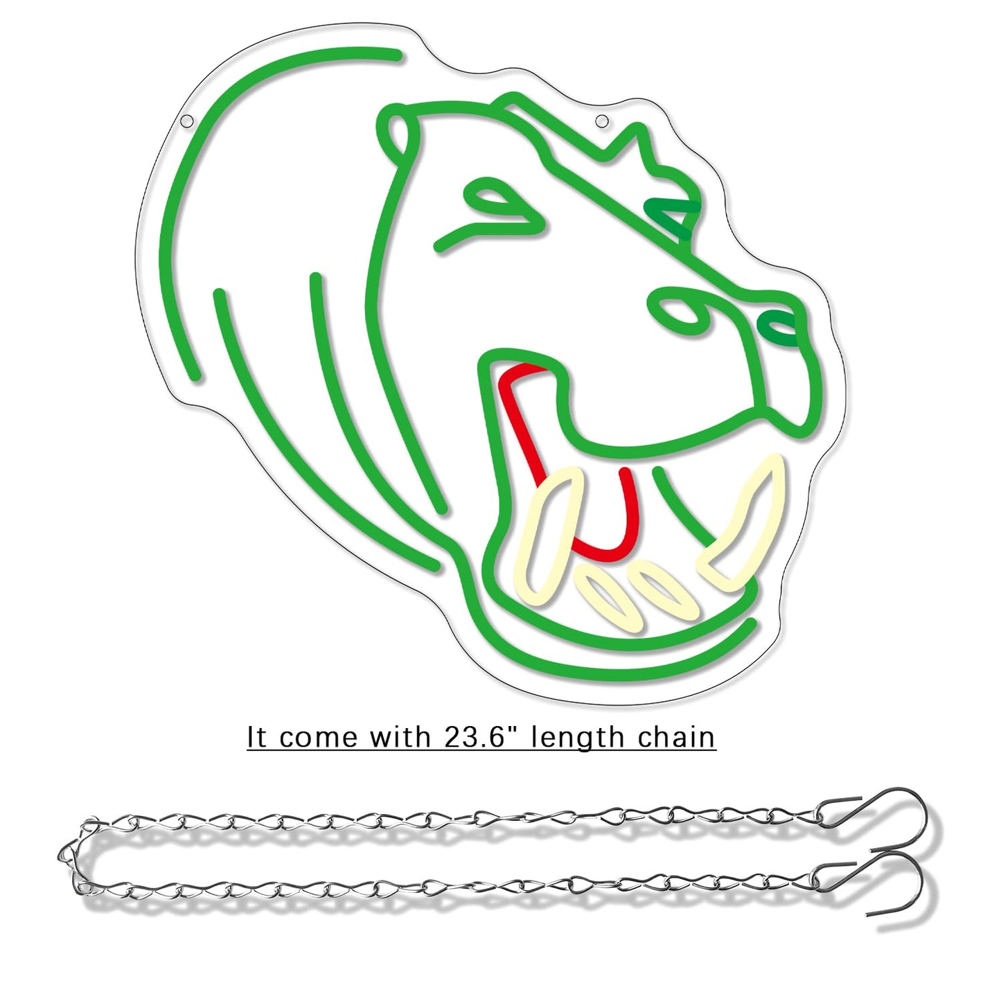 Xixkilly Hippopotamus Neon Sign for Wall Decor Monster Neon Light Green Neon Light Sign Neon Hippo Sign for Green Bedroom Living Room Kids Room Game Room Party Decorations Gifts