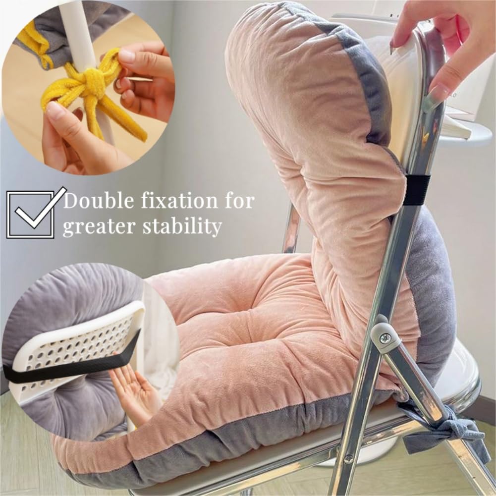 Yuthsona Non-Slip Rocking Chair Cushion Seat Cushion Plush with Ties Soft Seat Pad with High Back Desk Chair Pad for Office Car Home Dining Room Kitchen