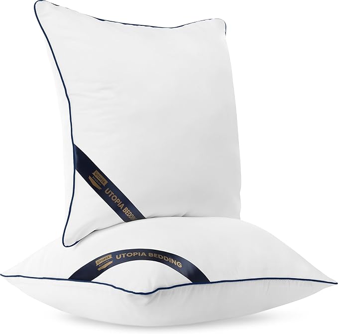 Utopia Bedding Throw Pillow Inserts (Pack of 4, White), 14 x 14 Inches Decorative Indoor Pillows for Sofa, Bed, Couch, Cushion Sham Stuffer