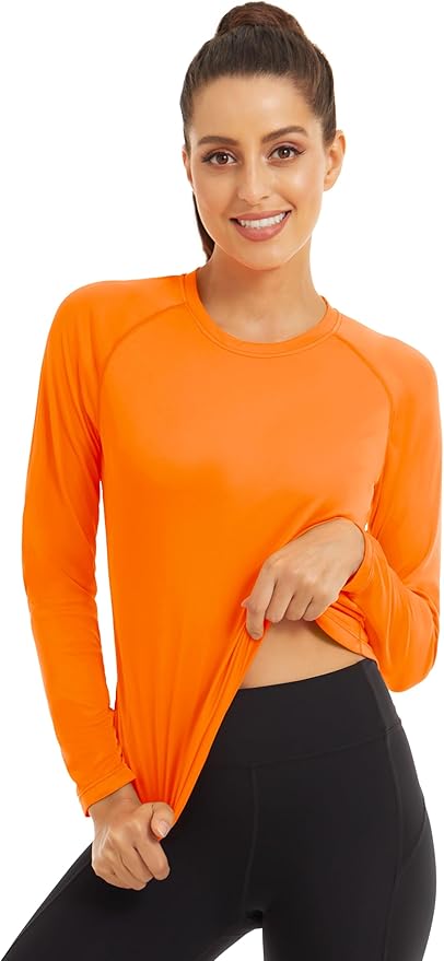 MAGCOMSEN Women's 2 Pack Long Sleeve Shirts UPF 50+ Sun Protection Quick Dry Swim Shirt for Rash Guard Fishing Workout