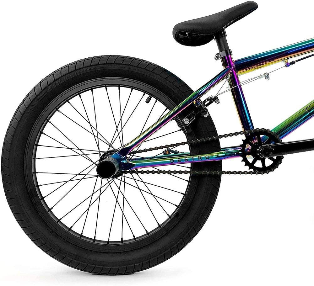 Elite BMX Bicycle 18", 20" & 26" Model Freestyle Bike - 3 Piece Crank (Oil Slick, 20")