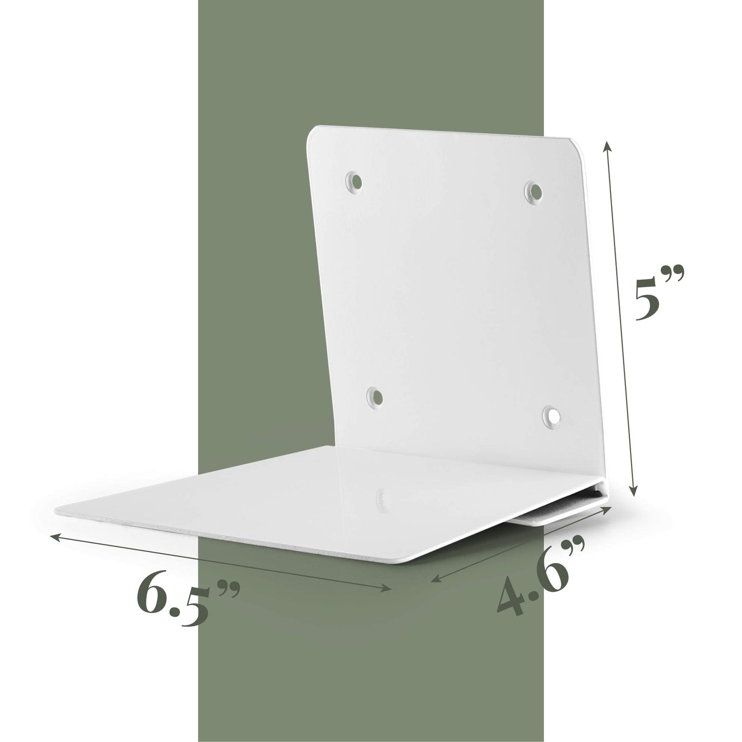CRIZTA Set of 4 Invisible Floating Bookshelf, Heavy Duty Wall Mounted Book Organizer, Metal Shelves Holder for Books, Large Size (White)