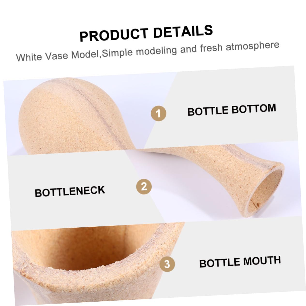Alipis 2pcs DIY Vase for Decor Modern White Vases for Flowers Elegant Office Home