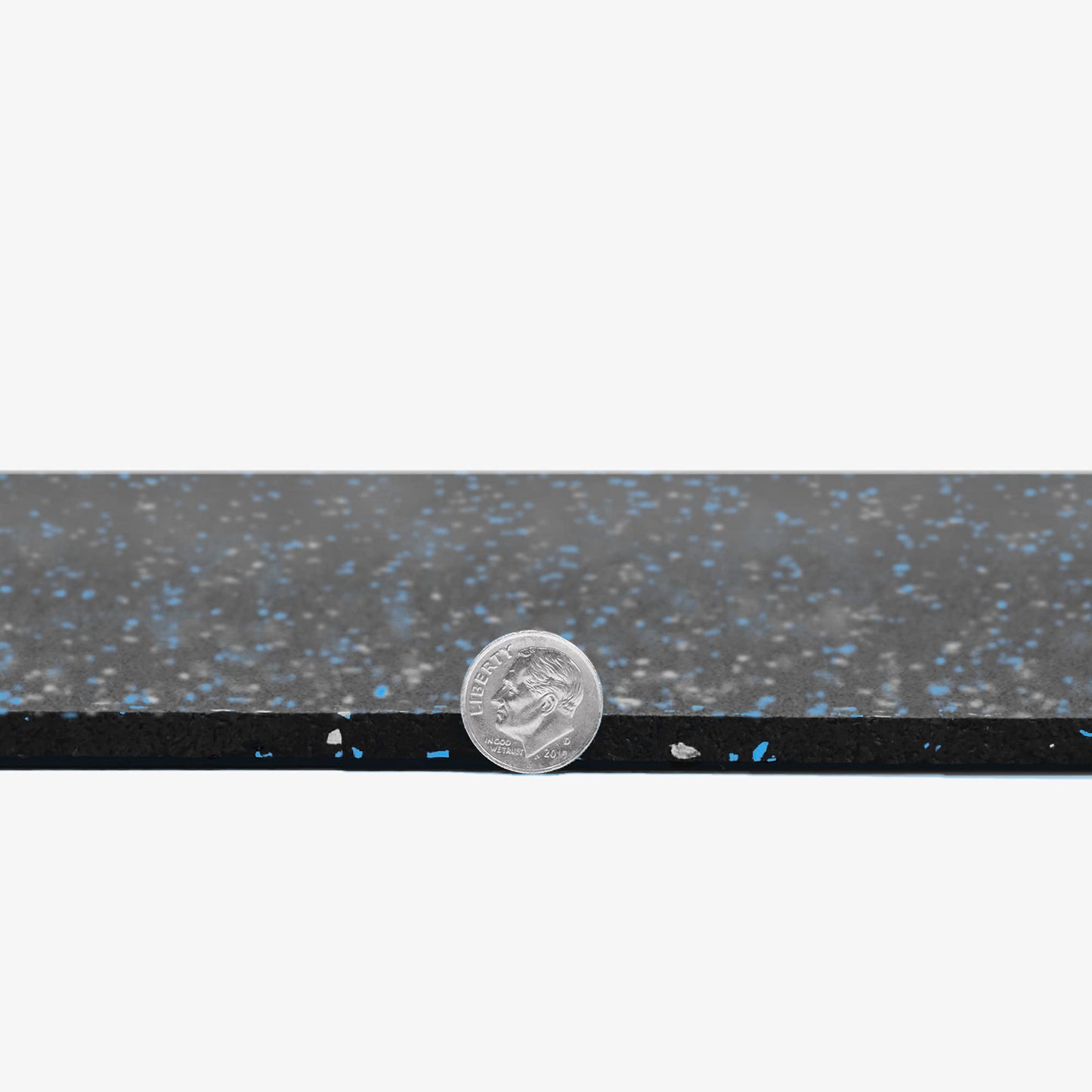 IncStores 1/4" Tough Rubber Roll (4' x 10') - Excellent Gym Floor mats for Medium/Large Equipment and Light/Moderate Free Weights (5 Mats - 4'x10' Blue/Grey)