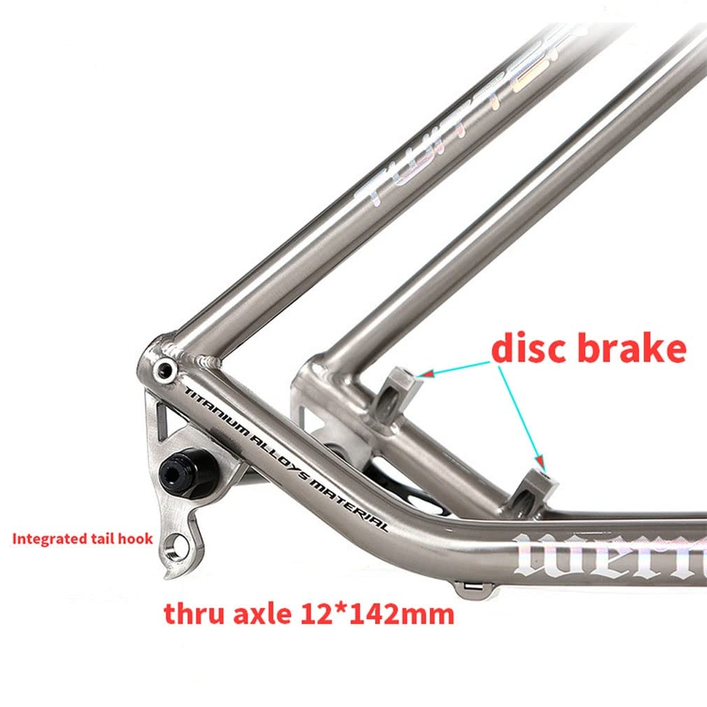 HIMALO Bike Frame 27.5/29er Mountain Bike Frame 15.5''/17''/19'' Lightweight Titanium Alloy Rigid Frame Disc Brake Thru Axle 12x142mm XC AM(27.5 * 17'')