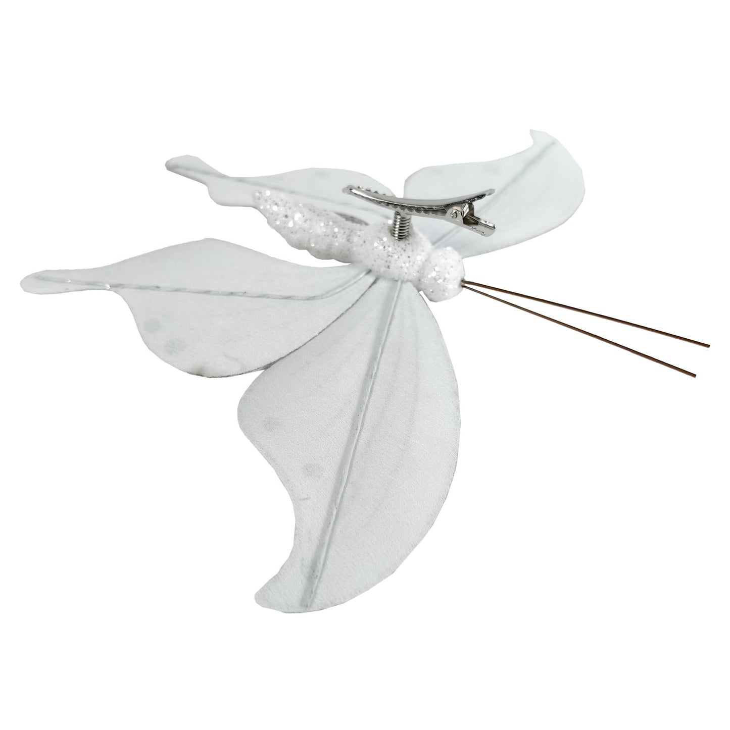 Berfutall- 3D Fabric Butterfly Wall Decor for Home Decor, Garden Decor, 8.66 Inches, Silver
