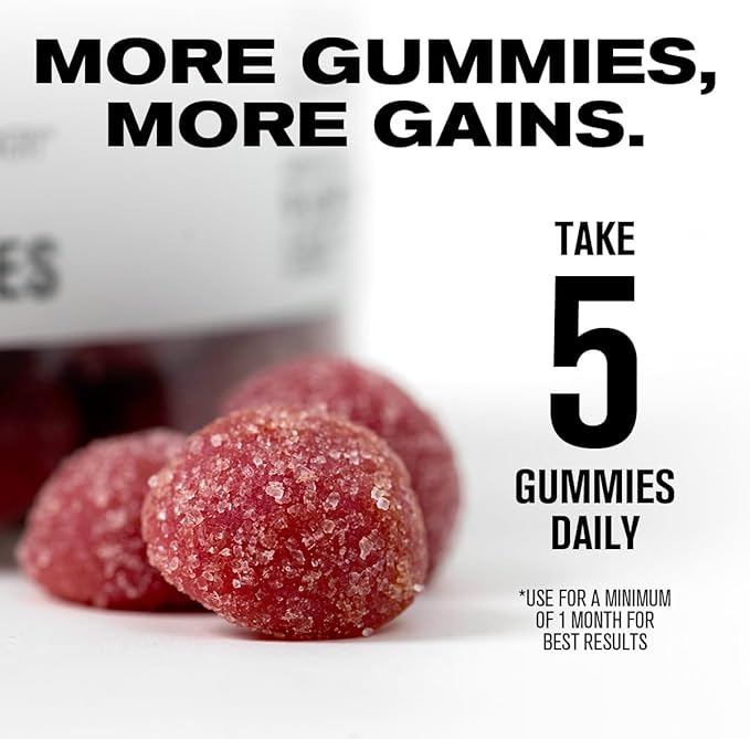 Jacked Factory Creatine Monohydrate Gummies 5g Daily Dose (1g per Gummy) - Creatine Gummy for Men and Women, Vegan-Friendly, Travel-Friendly, Third-Party Tested - 150 Gummies, Blue Raspberry