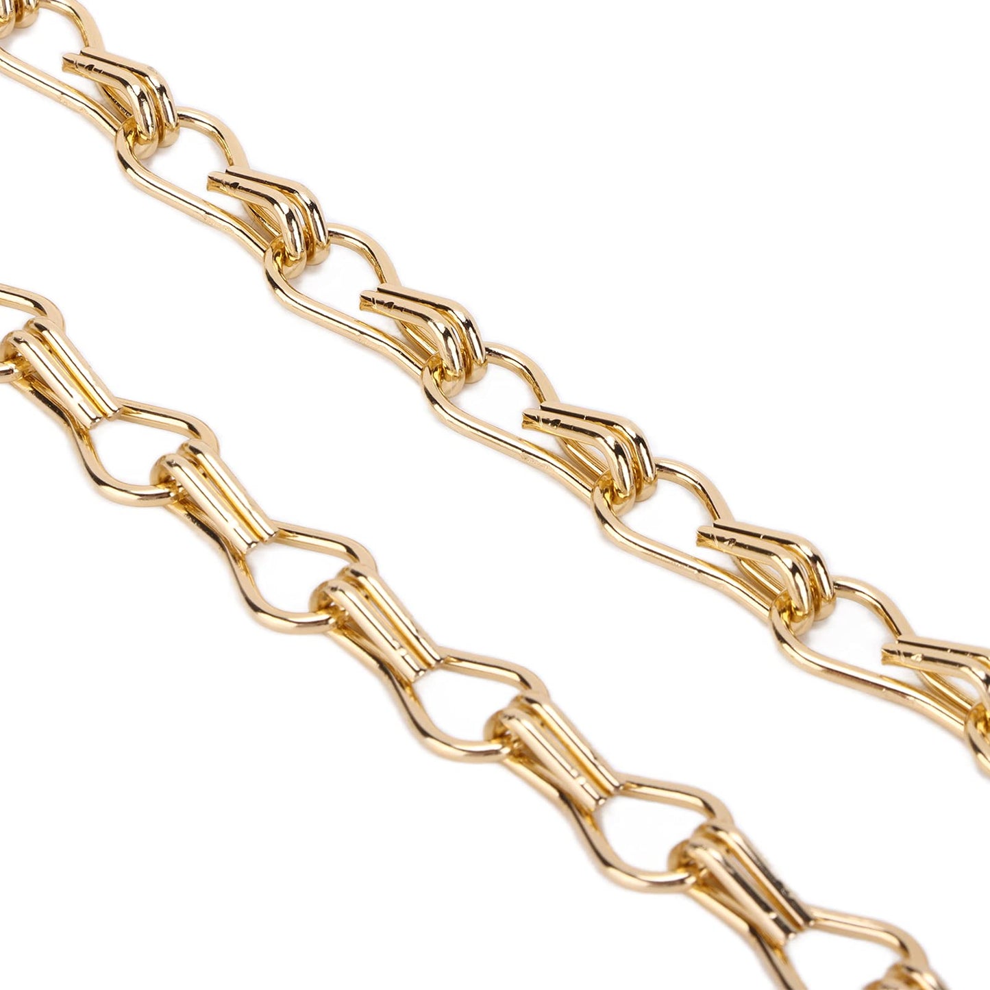 Watris Veiyi 2PCS Decorative Chain, Hanging Gold Chain, DIY Chandelier Decor Chain, Metal Chain for Home Office Decorative (2m/78.74in)