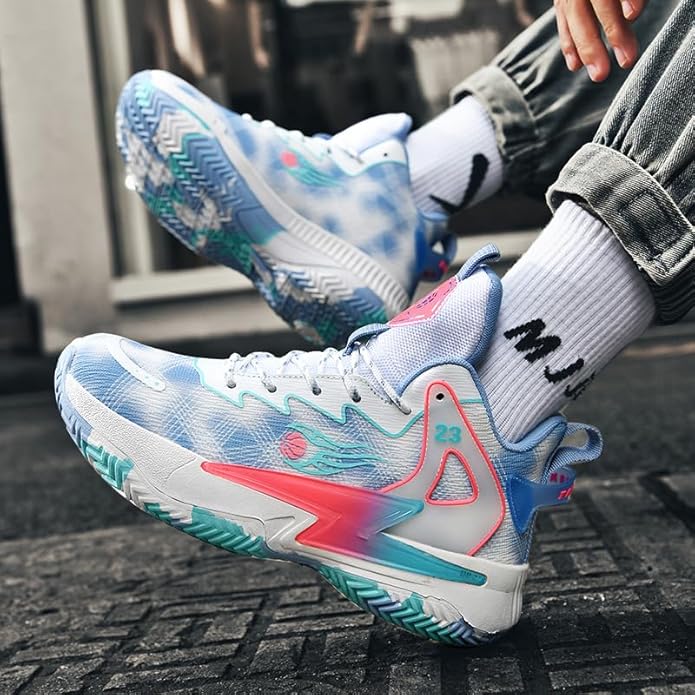 Basketball Shoes for Womens and Mens, Breathable Non Slip Outdoor Casual Unisex-Adult Fashion Sneakers