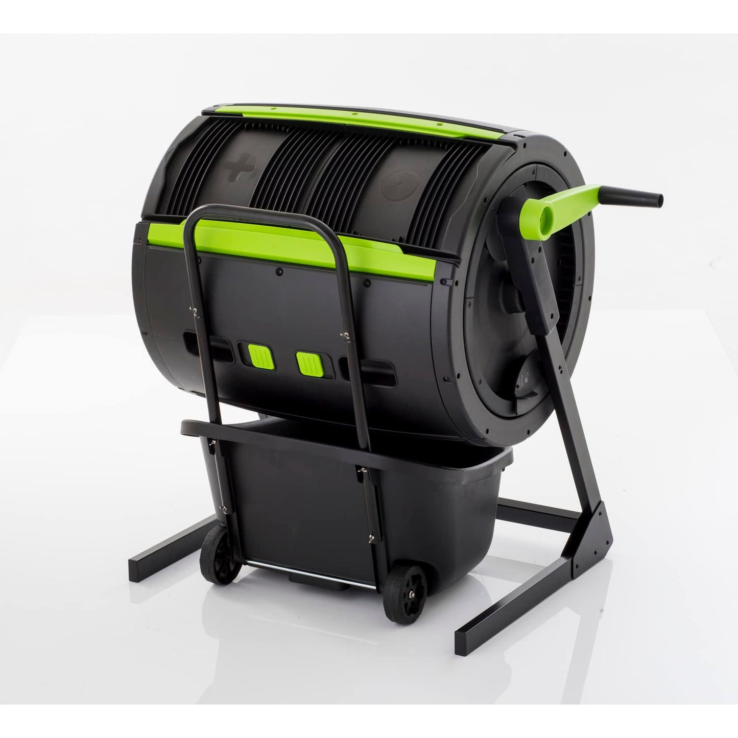 HomeStock Compost Tumbler Two Stage - UV Protected & Zinc Frame - Easy Turning & Cart Included