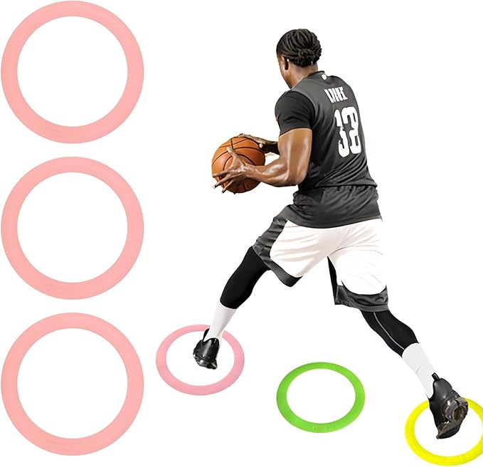 Colorful Anti Slip Safety Agile Ring Speed Ring 3 PCs Speed and Agility Training Equipment Basketball Training Equipment Sports Agility Training Skill Improvement Equipment