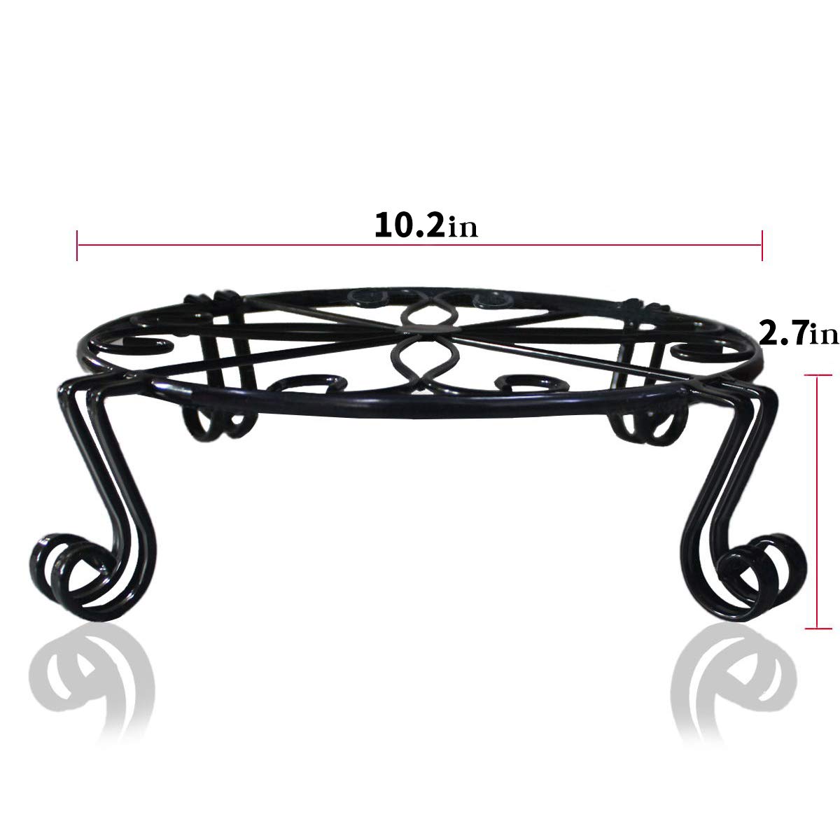 Black Plant Stand for Flower Pot Heavy Duty Potted Holder Indoor Outdoor Metal Rustproof Iron Garden Container Round Supports Rack for Planter Bronze, Pumpkin Stand Outdoor……
