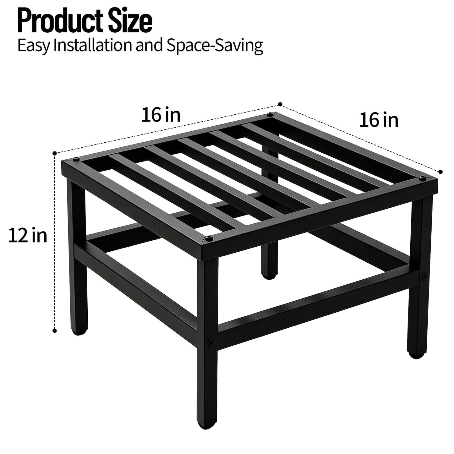 LLAXERGU Plant Stand Outdoor Indoor, 2 Pack 16 Inch Large Metal Plant Stand Outdoor Heavy Duty Plant Stands Flower Pot Stand Wrought Iron Pedestal Stand for Garden Patio Living Room