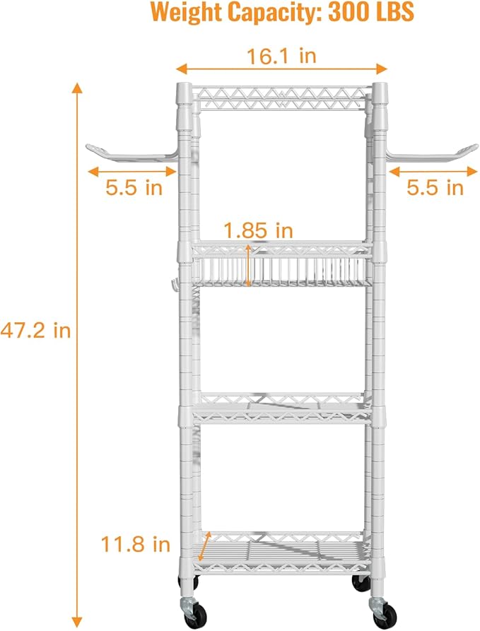 FUTASSI Home Gym Storage, 3 Tiers Workout Equipment Organizer with Wheels for Yoga Mats, Foam Roller, Dumbbells, Kettlebells, and Resistance Bands