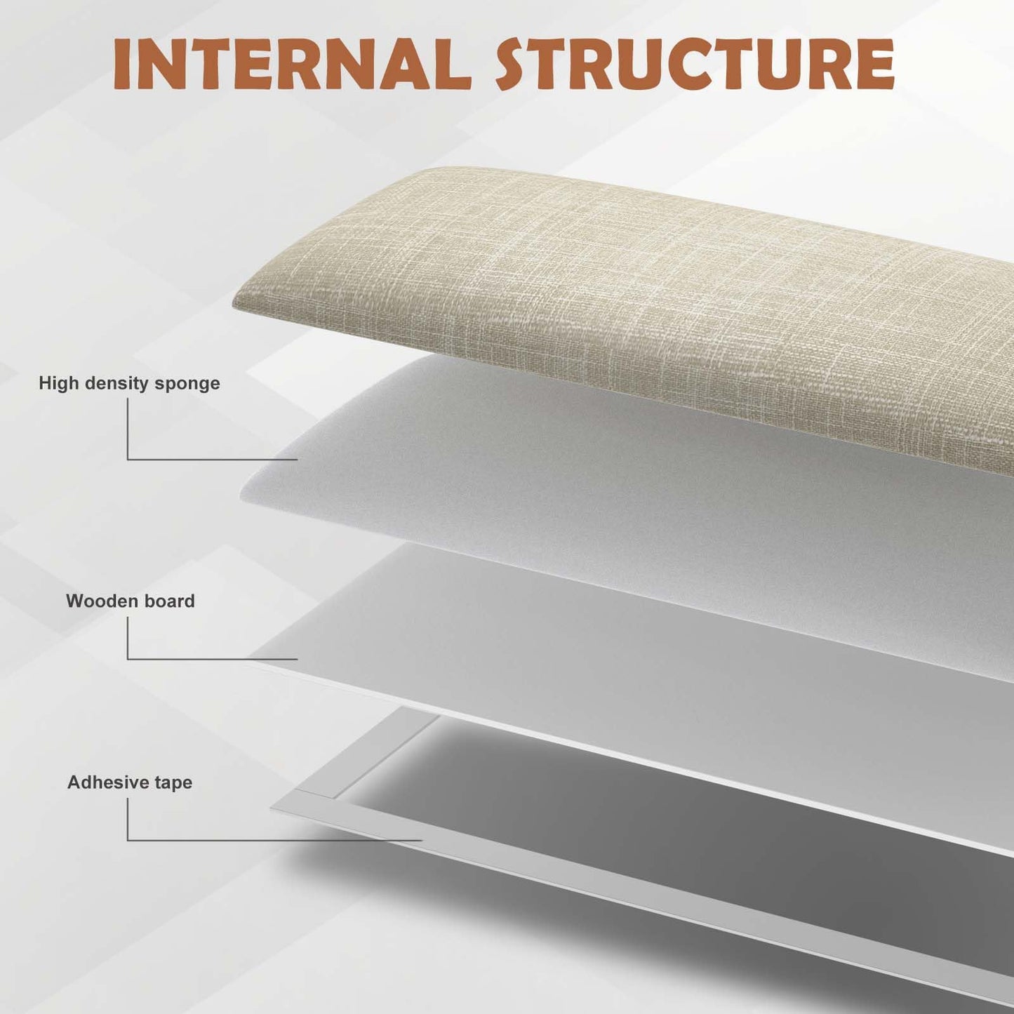 IFNOW Upholstered Wall Mounted Headboard, 3D Soundproof Wall Panels Peel and Stick for Queen Size, Reusable and Removable Tufted Bed Headboard in Beige (9 Panels, 10" x 24")