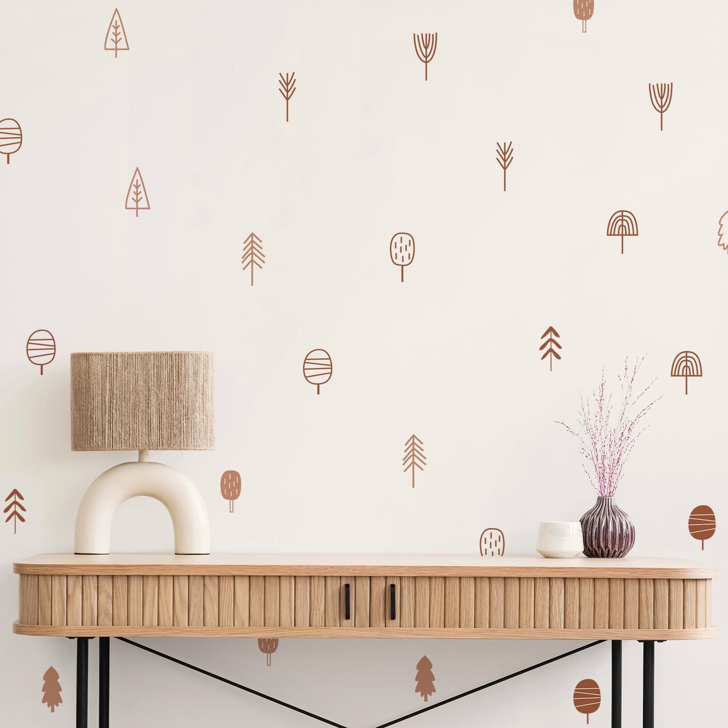 QUCHENG Boho Wall Stickers Girls Bedroom Removable Wall Decals Nursery Kids Room Decor Vinyl Murals DIY Cute Decorations 6 Sheets
