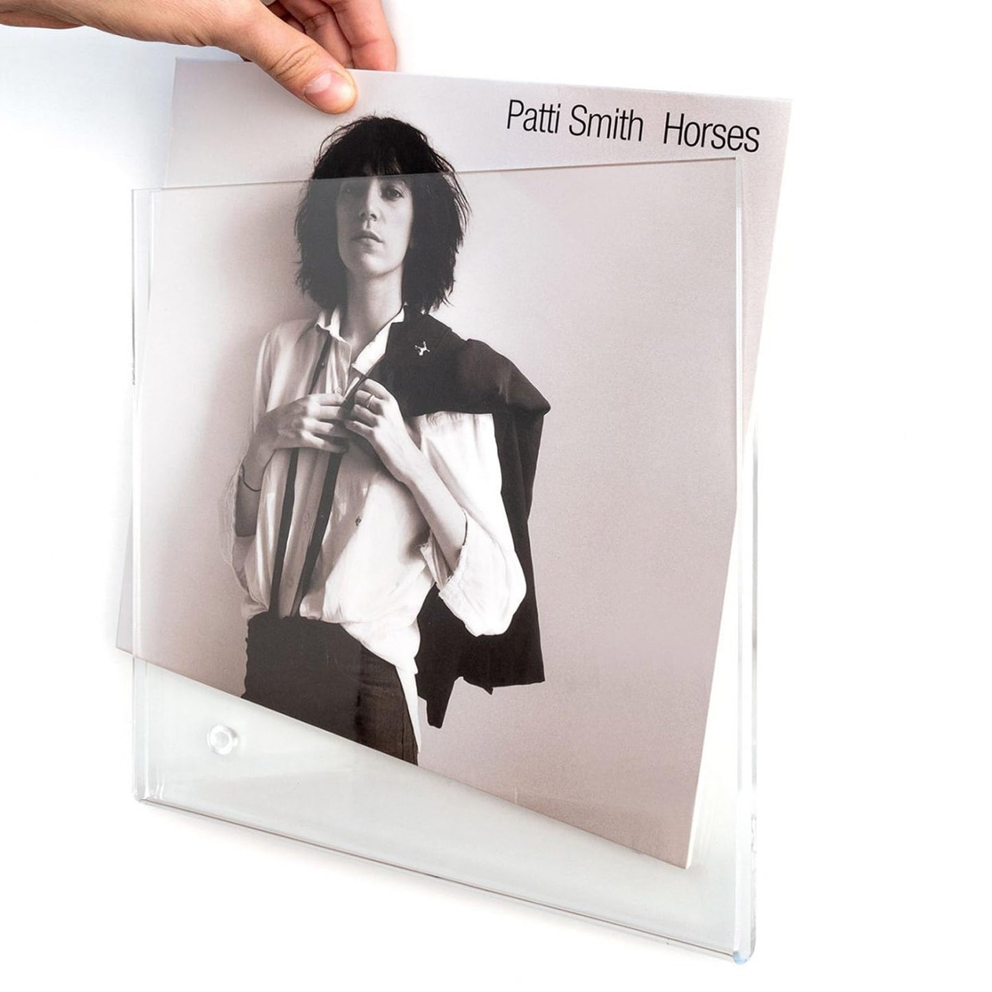 YSUFAGNR Vinyl Display Frame Floating Acrylic Album Frames 12.9 x 12.6 Inch Clear Wall Mount Display Holder for Single Lp Album Cover, 1 Piece