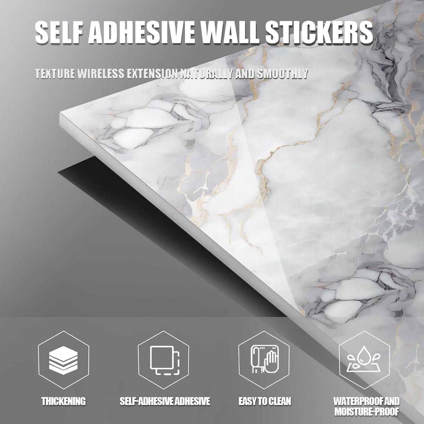 Chejiaye 22pcs Marble Peel and Stick Backsplash Surface Waterproof Wall Panels,Self-Adhesive Marble PVC Foam Wall Panels for Kitchen, Bathroom - 11.8"x11.8" Kitchen Tile(Not Real Tiles,Colorful)