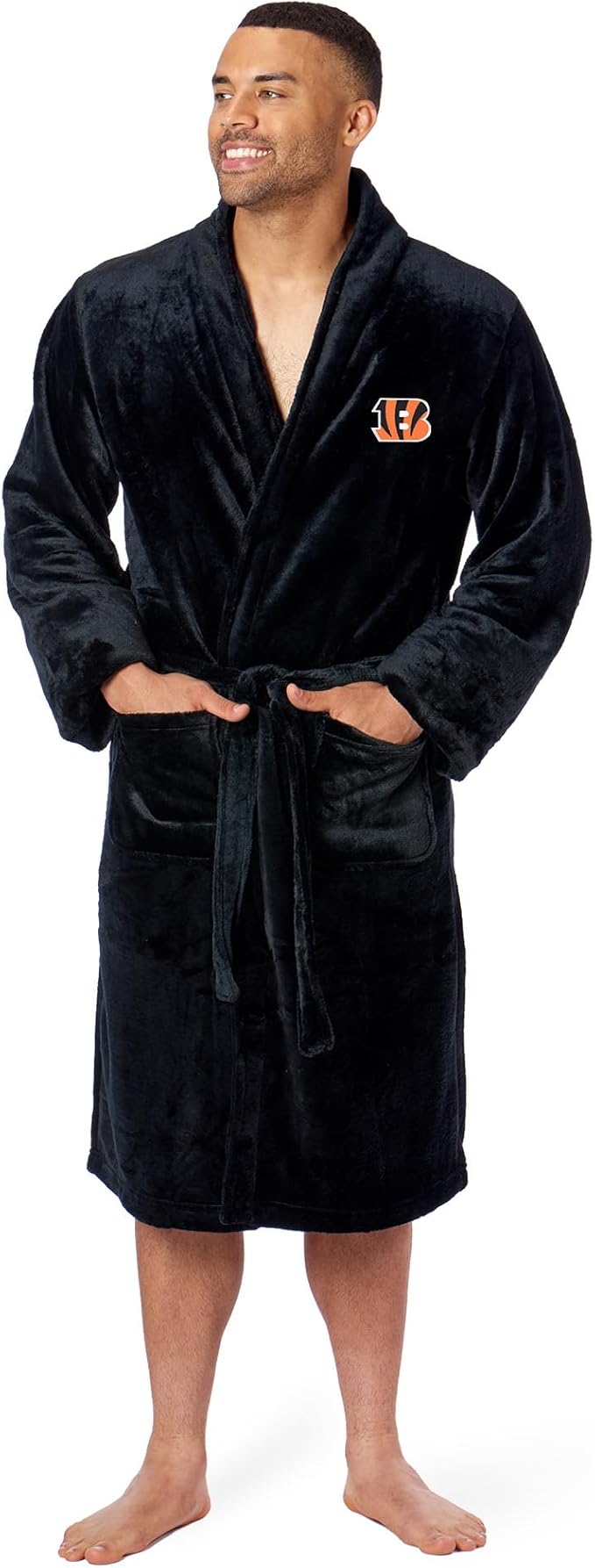 NFL Adult Unisex Silk Touch Bathrobe, Officially Licensed Loungewear, Soft Plush Polyester