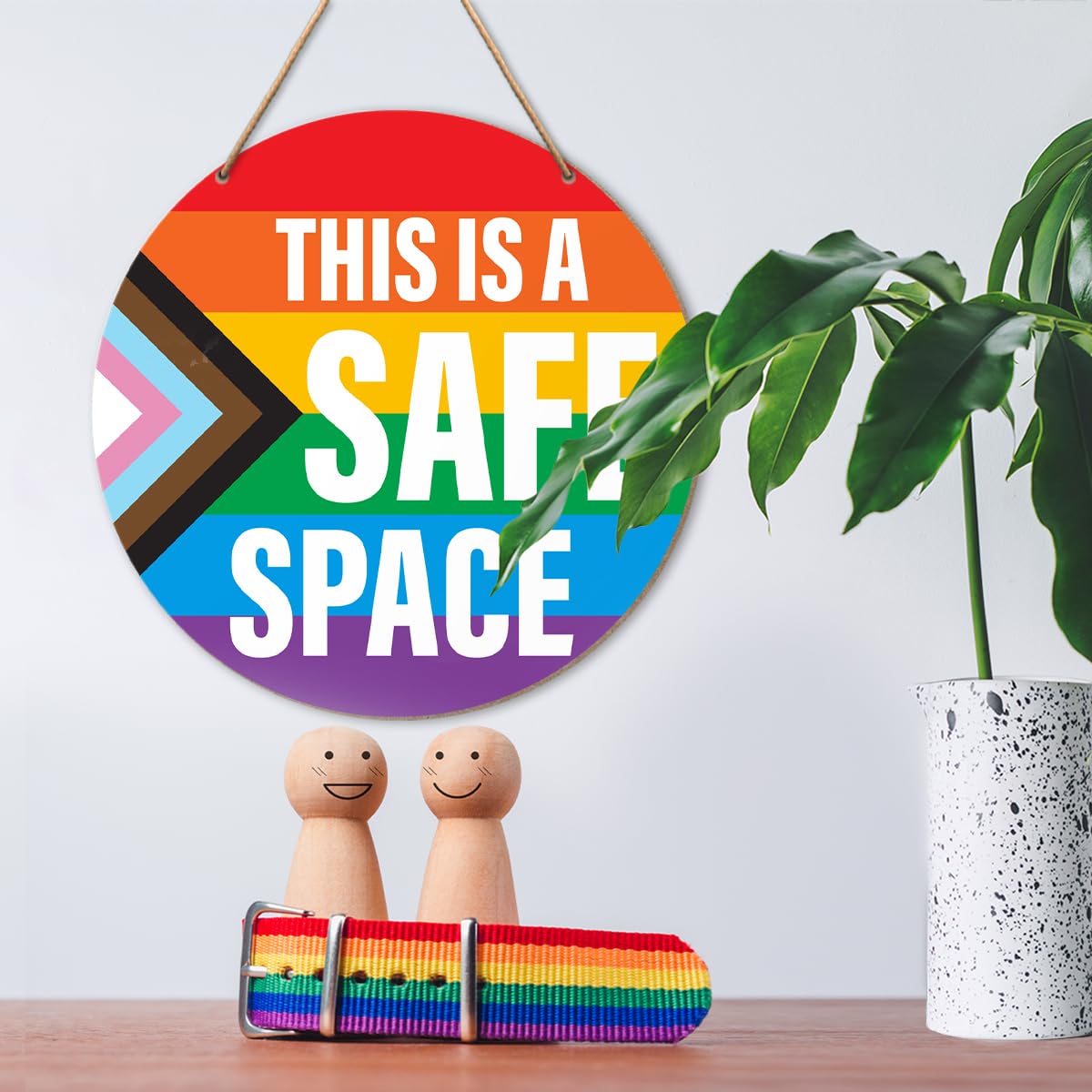 LGBT Signs Wall Decor, LGBT Rainbow Pride Signs for Home Office Door Decorations LGBTQ Lesbian Gay Queer Room Hanging Signs Decor, LGBT Pride Month Gifts for Lesbian Gay Queer