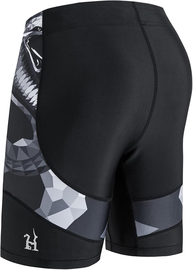 HUGE SPORTS Men's Rash Guard Swim Shorts Compression Swimming Jammer Cool Dry Active Swimsuit Workout Shorts Sports Tights