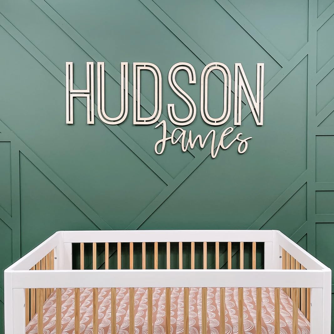 Personalized Nursery Name Sign - Custom Wooden Name Signs for Kids Room, Personalized Name Sign for Nursery - Perfect Baby Gift & Wall Name Decoration