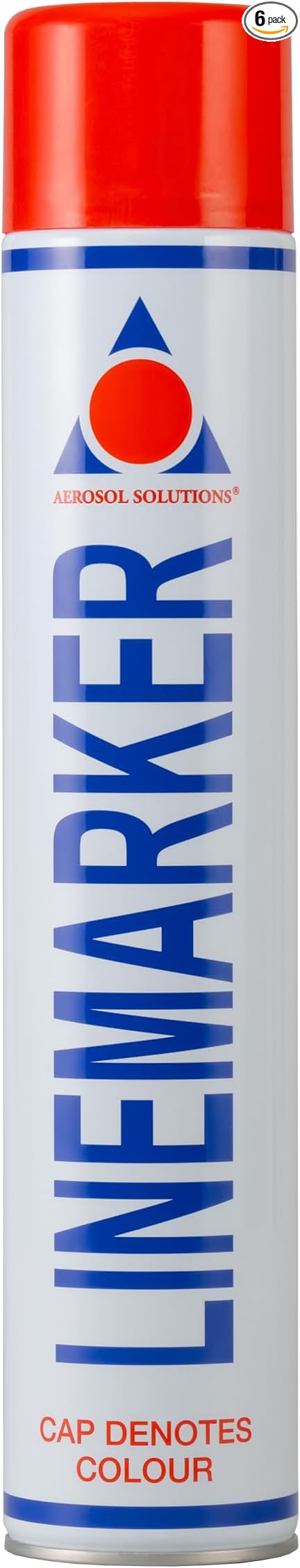 Line Marker, Grass and Road Spray Paint, Athletic Field Striping Paint Spray | Red 26 Fl Oz (Pack of 6)| Perfect for Sports Fields & Pavement