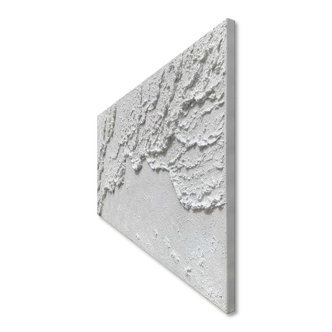 White Textured Wall Art Handmade Contemporary Modern Oil Painting On Canvas Ocean Wave Beach Abstract Painting for living Room Bedroom Decor