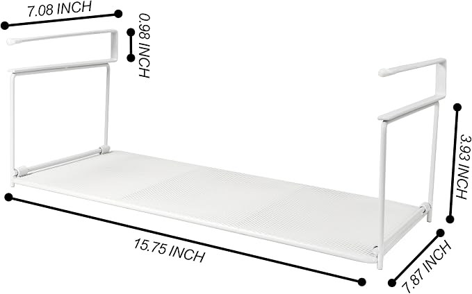 EHKIT Foil and Plastic Wrap Organizer Holder Foldable Under Cabinet Shelf Kitchen Pantry Desk Hanging Storage Rack (White)