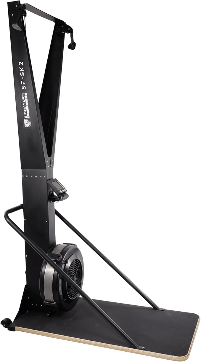 Compact Wall-Mounted Ski Trainer Exercise Machine with Air Resistance,Full-Body Cardio Ski Machine for Home Fitness,Strength,and Endurance Workouts