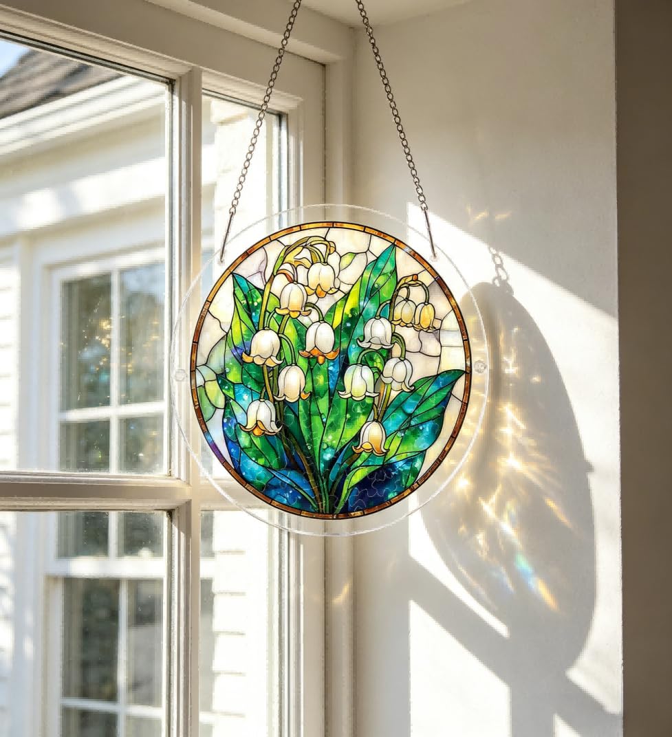 Jigsaw Puzzle Suncatcher,Sun Catcher Puzzle Acrylic Puzzle Garden Window Hanging DIY Suncatcher Kits Home Decor Gift