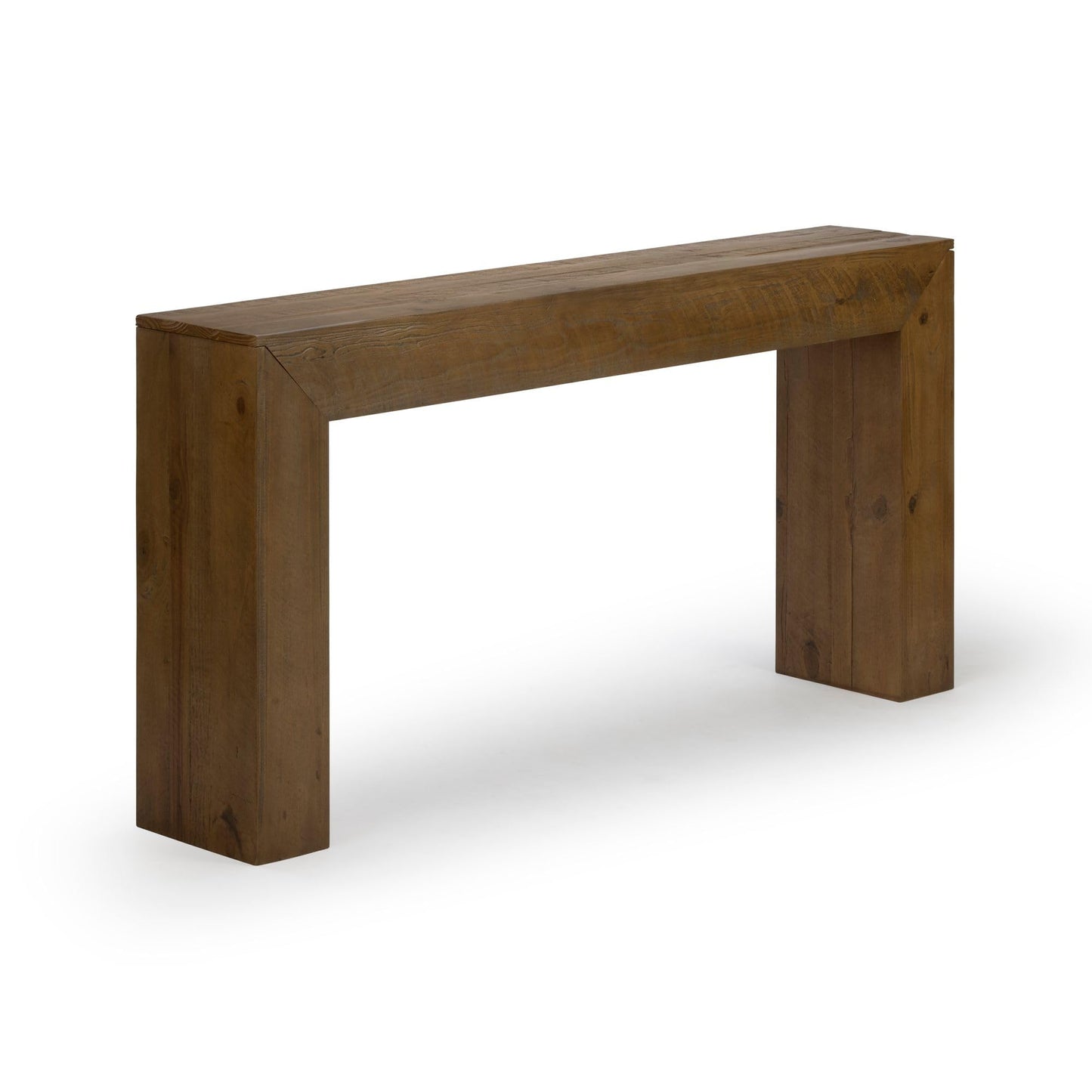 Plank+Beam 66 Inch Camden Console Table - Solid Pine Wood, Easy Assembly for Living Room or Entryway, Rustic Honey