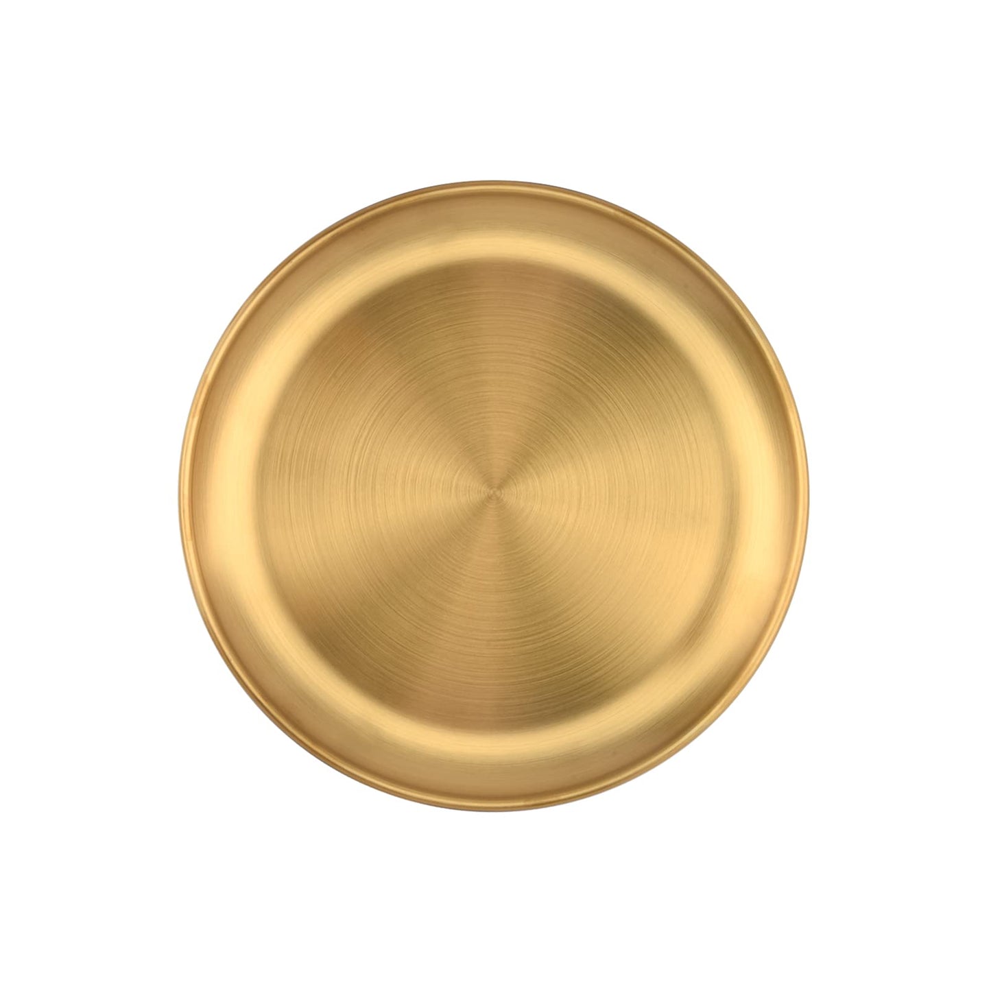 Round Brass Tray, Gold Round Tray, Stainless Steel Large Rounds Trays, Stainless Steel Plate Cosmetics Jewelry Organizer Towel Trays for Home,Matte Brass Finish(Color:20cm)