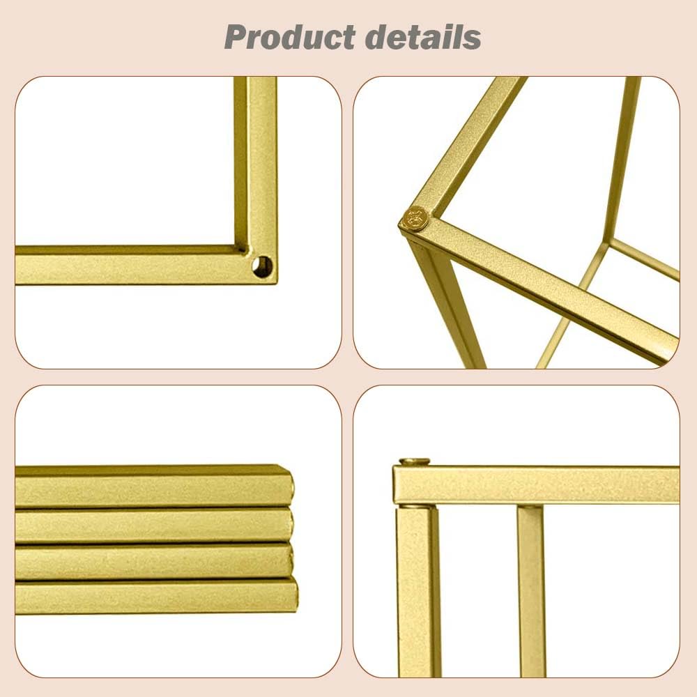 MEISHAONV 31.5inch 10pcs Gold Wedding Cenerpiece Flower vase, Metal Column Flower Stand, Tall Geometric Centerpieces Vase for Table, Party Wedding Decorations Flower Rack