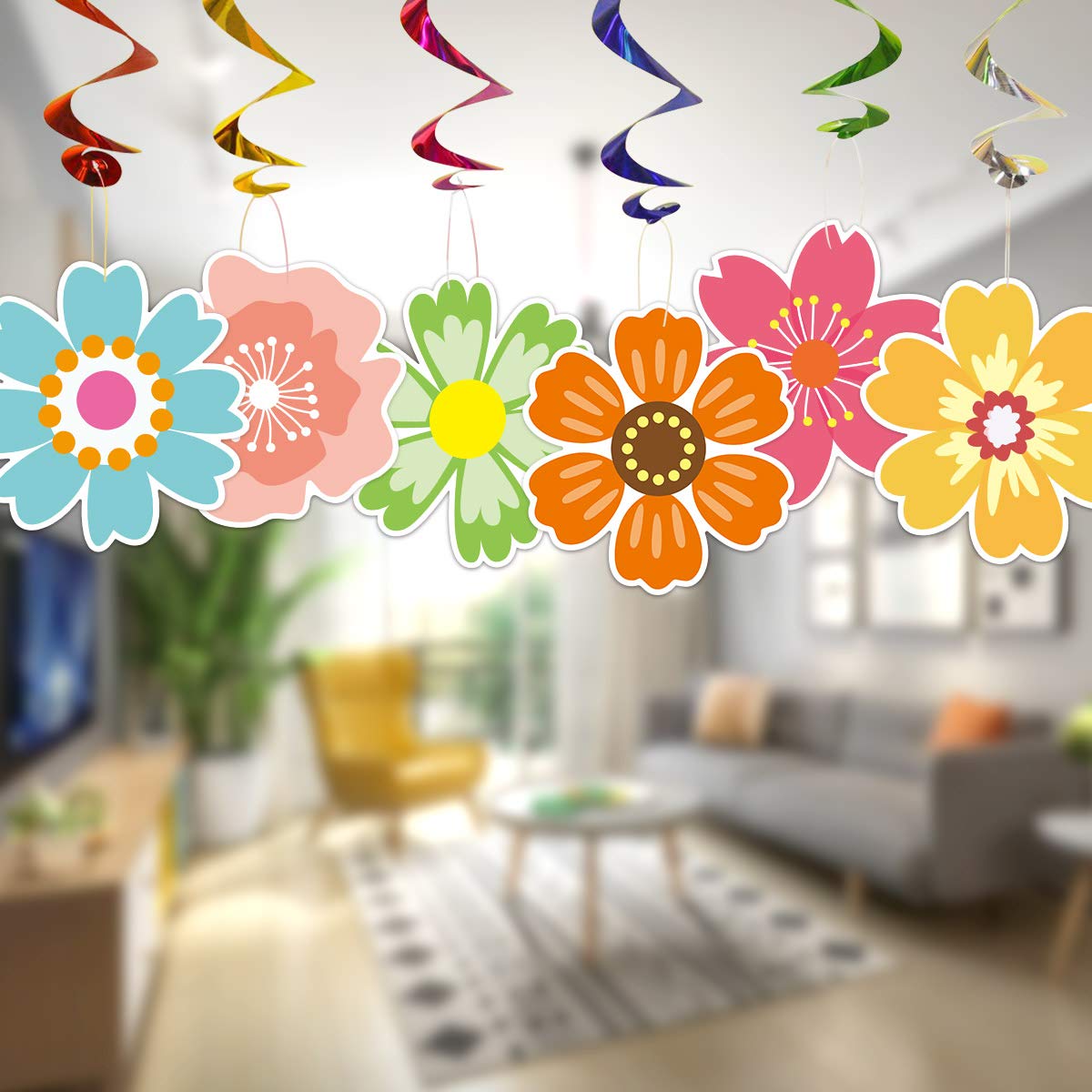Ceiba Tree 54 Pcs Flower Cutouts Summer Flowers Bulletin Board Decorations Spring Cut-Outs for Party Home Classroom Back to School Decor