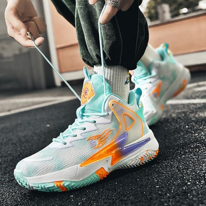 Basketball Shoes for Womens and Mens, Breathable Non Slip Outdoor Casual Unisex-Adult Fashion Sneakers