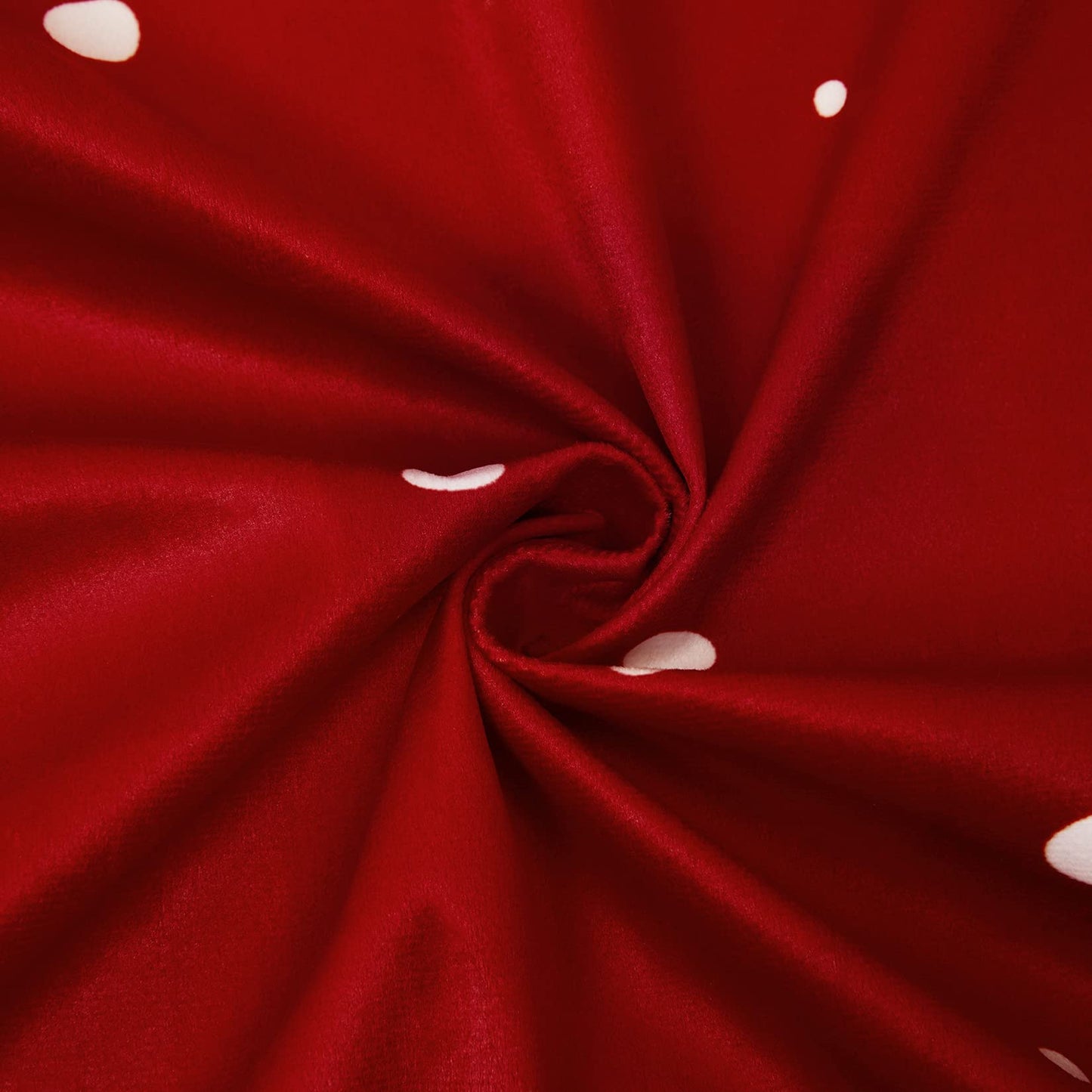 CAROMIO Christmas Curtains for Living Room 2 Panel Sets, Red Velvet Window Curtains 84 Inches Long, Floral Snowflake Decoration Curtain, Thermal Insulated Room Darkening Curtain, 52 x 84 Inches